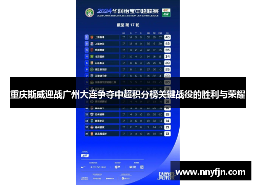 重庆斯威迎战广州大连争夺中超积分榜关键战役的胜利与荣耀